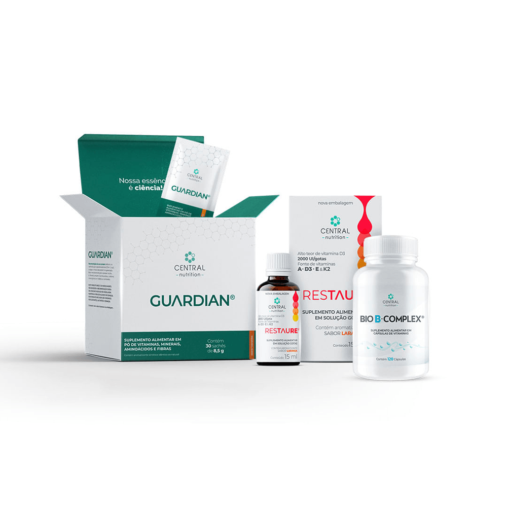 Protocolo Saúde Intestinal Guardian Tangerina + Bio B-complex + Restaure Protocolo Saúde Intestinal Guardian Tangerina + Bio B-complex + Restaure