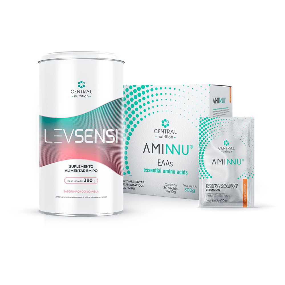 Protocolo Gerenciamento de Peso e Massa Muscular | LEVSENSI® Maçã com Canela + AMINNU® Tangerina