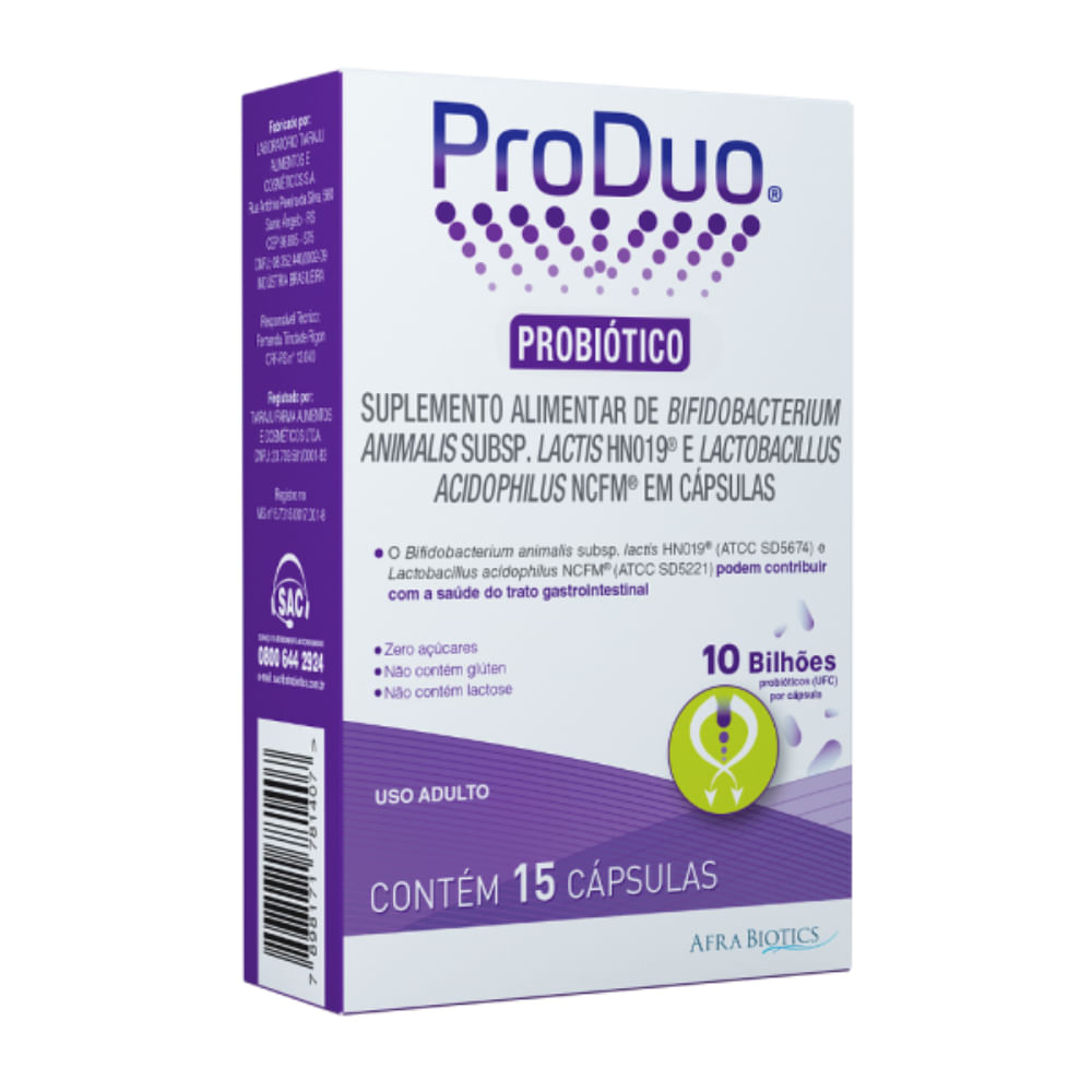 Probiótico ProDuo 10Bi - 15 Cps Afra Biotics
