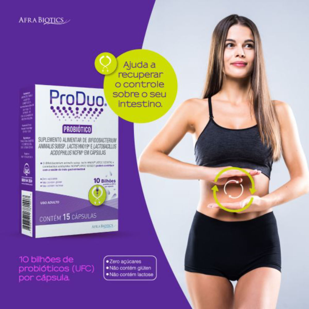 Probiótico ProDuo 10Bi - 15 Cps Afra Biotics