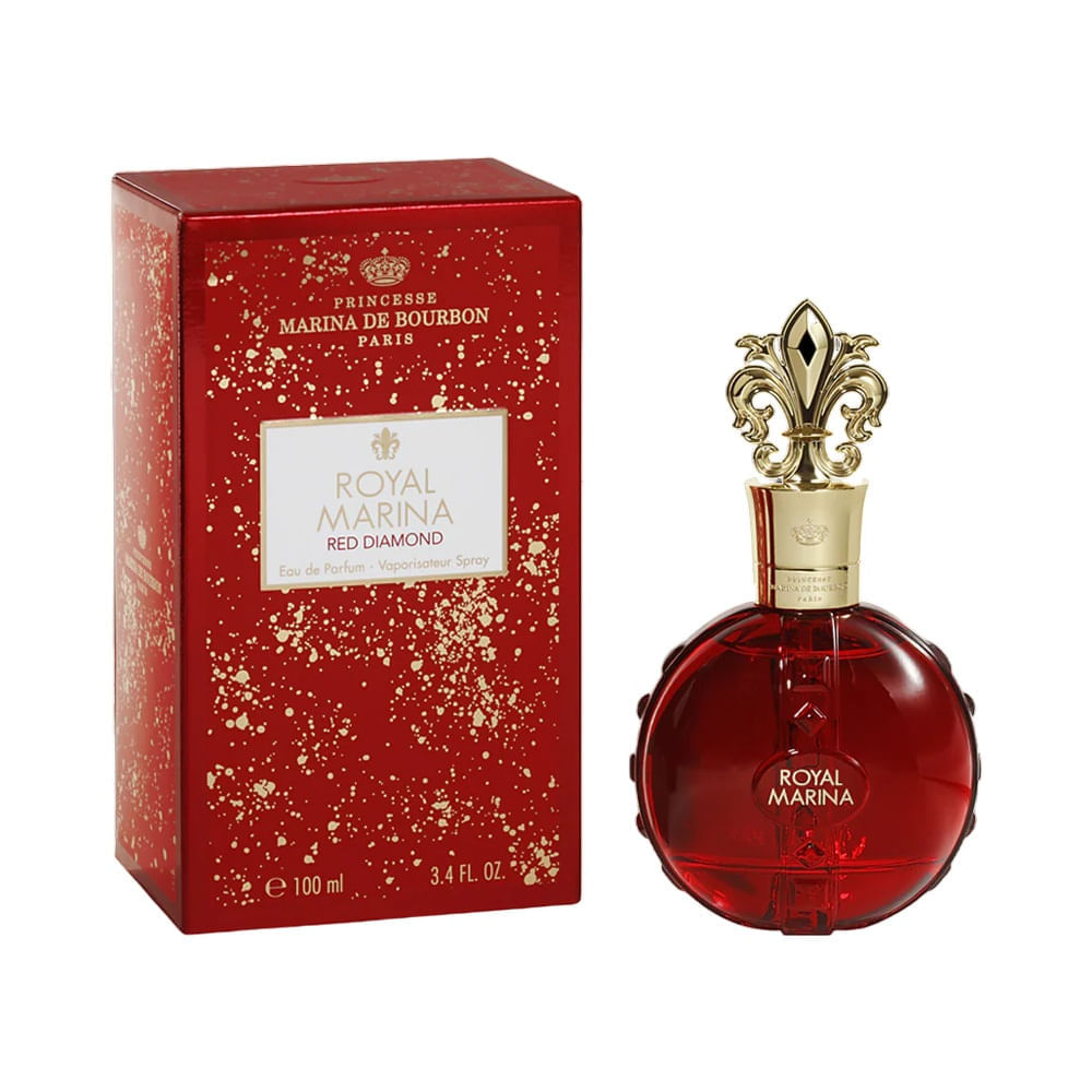 Perfume Feminino Royal Red Diamond Marina De Bourbon Eau De Parfum 100ml
