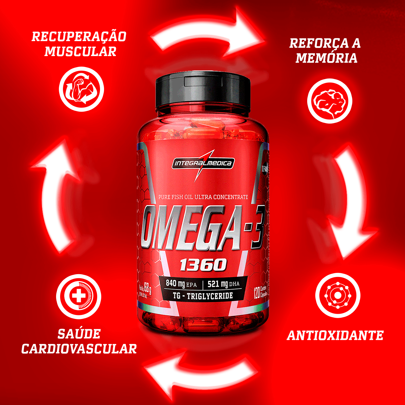 Ômega 3 Integralmedica 120 Cápsulas