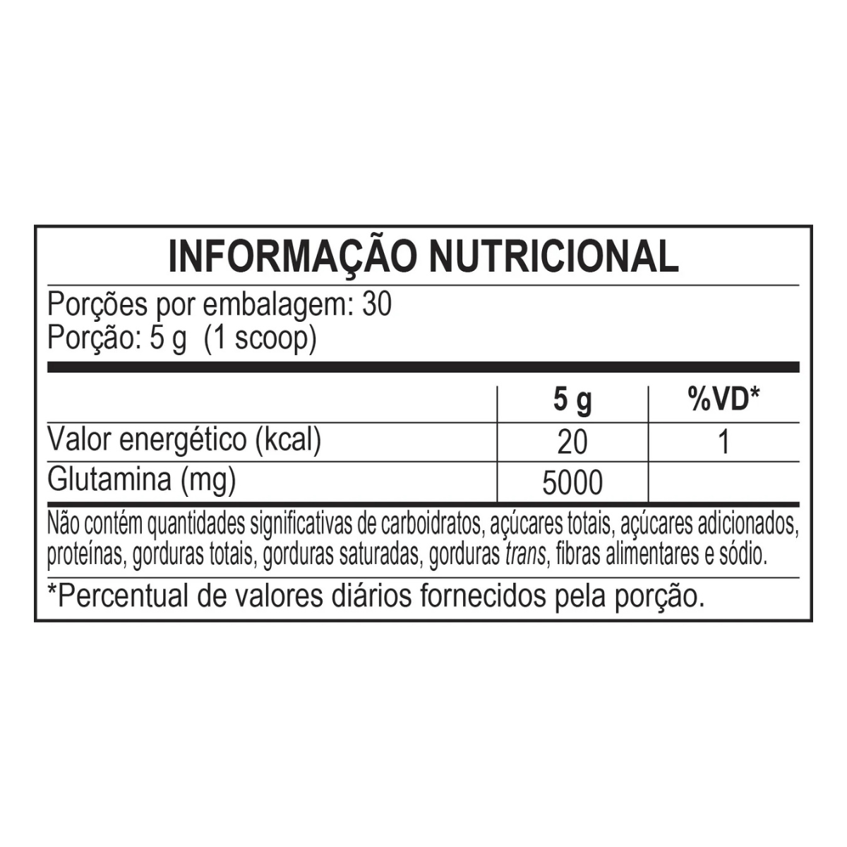 Suplemento Alimentar em Pó Glutamina Micronizada Pura BodyAction 150g