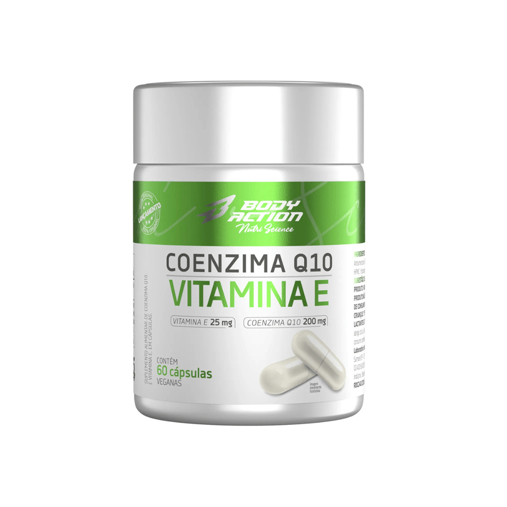 Suplemento Alimentar Coenzima Q10 + Vitamina E Bodyaction 60 Cápsulas