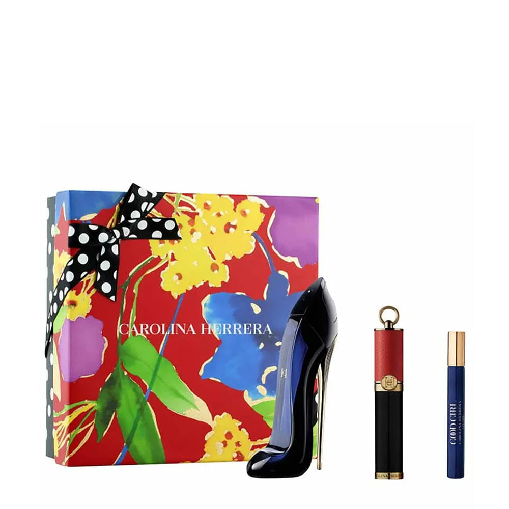 Kit Carolina Herrera Good Girl Perfume Feminino Au De Parfum 80ml +  Travel Size 10ml + Máscara 2,5ml