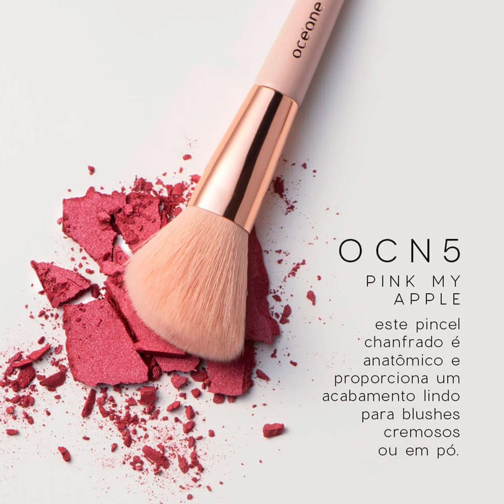 Kit Pincéis Océane Mini Brush Coral 5 Unidades