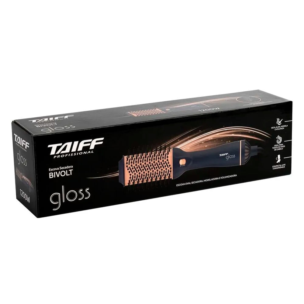 Escova Secadora Taiff Gloss Blue 1200W Bivolt
