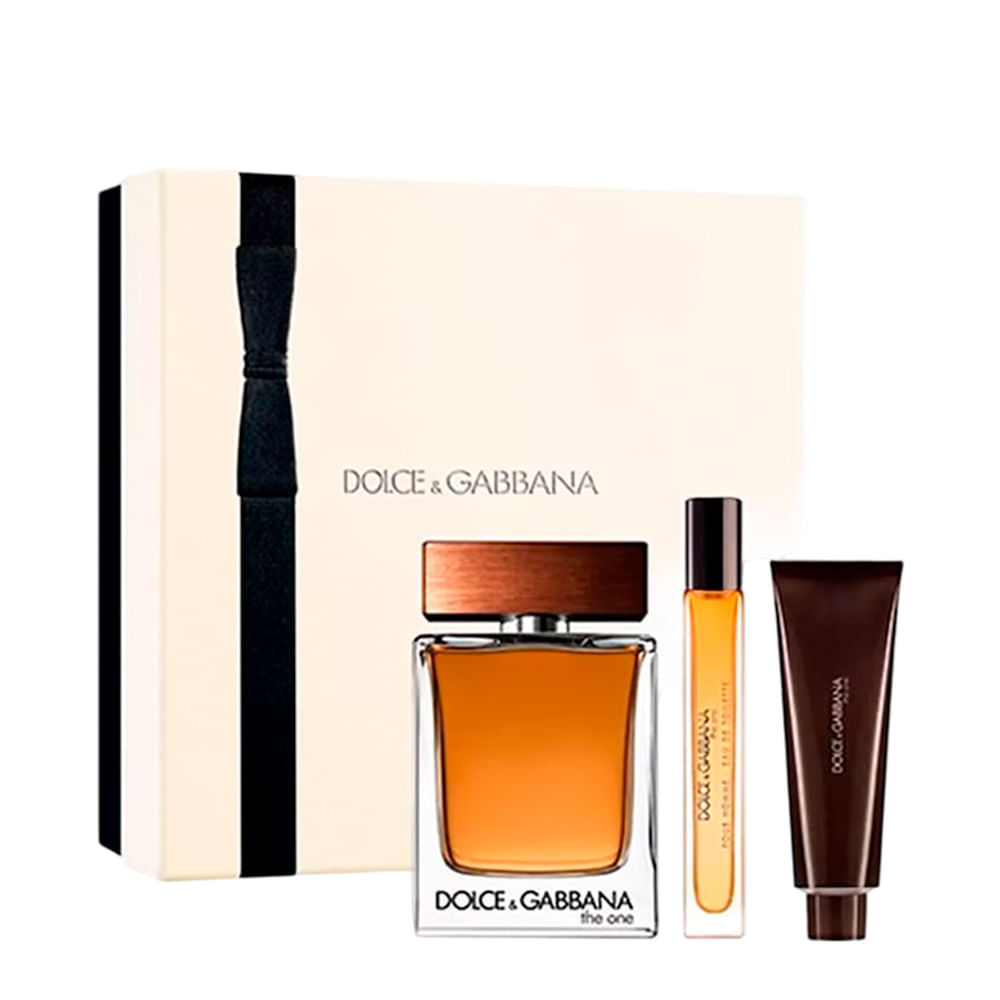 Kit Dolce & Gabbana The One For Men Eau De Toilette 100ml + Travel Spray 10ml + Shower Gel 50ml