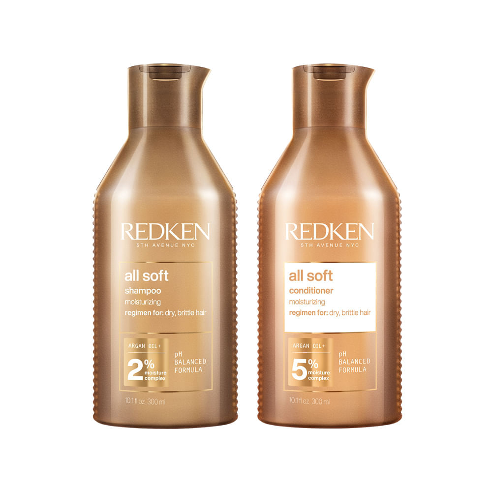 Kit Redken Condicionador All Soft 300ml + Shampoo 300ml