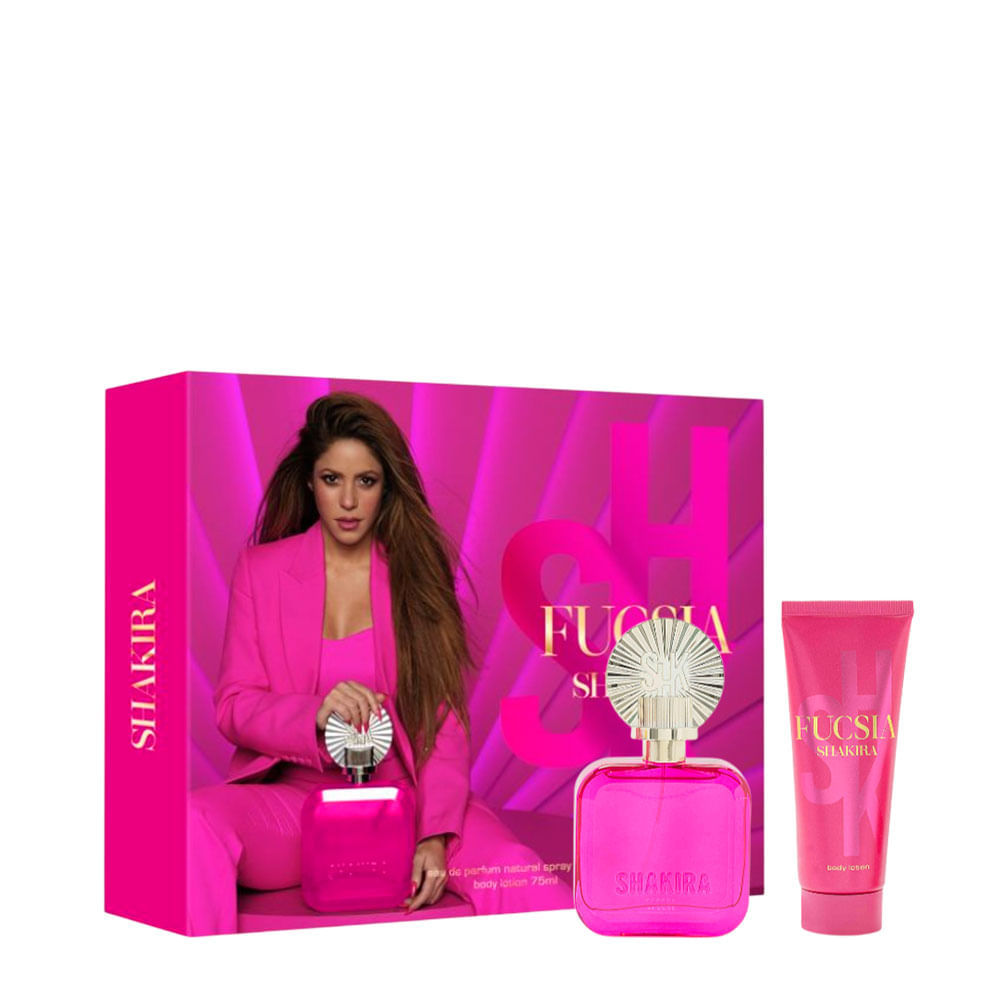 Kit Shakira Fucsia Feminino Eau De Parfum 80ml + Body Lotion 75ml