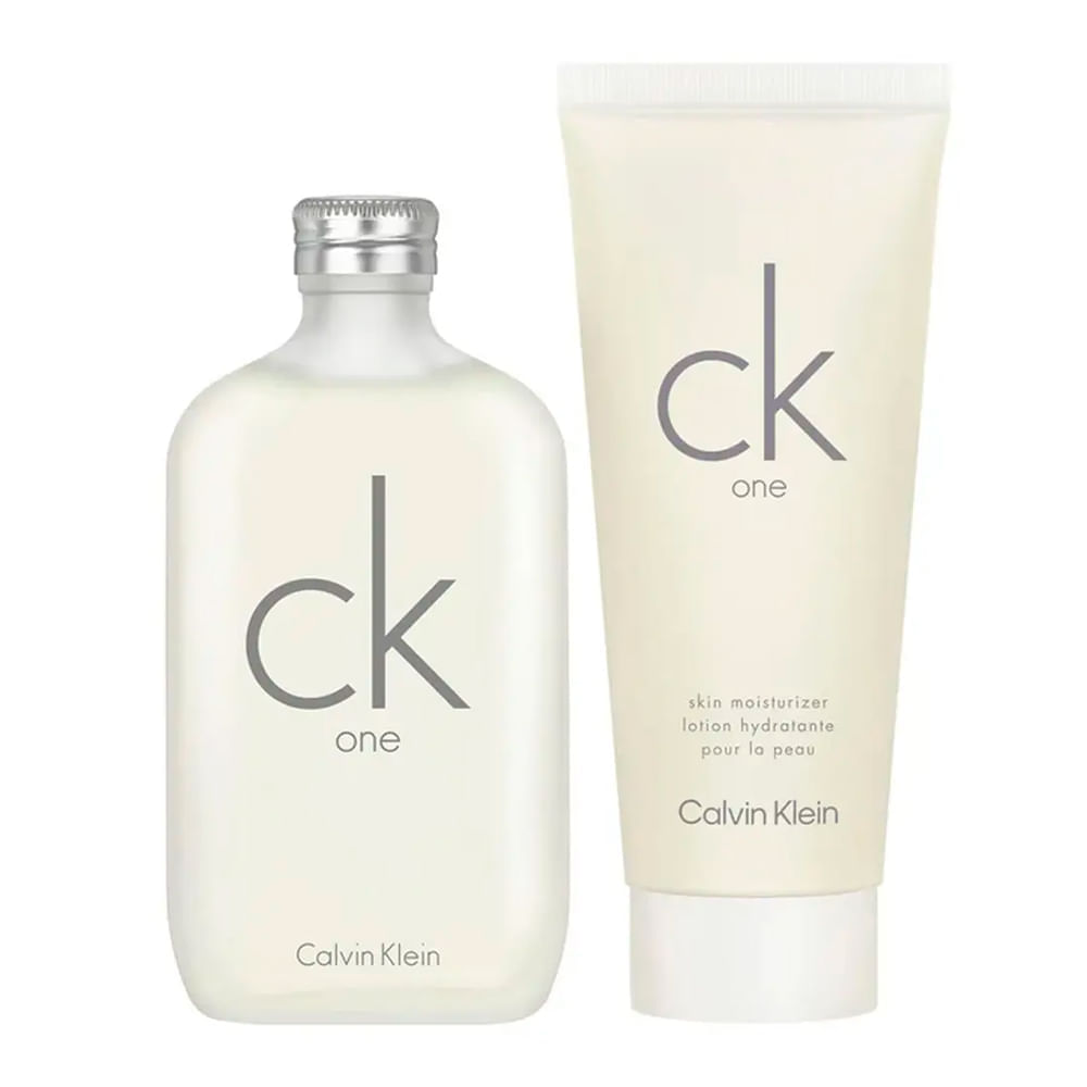 Kit Calvin Klein CK One Unissex Eau de Toilette 200ml + Body Lotion 200ml