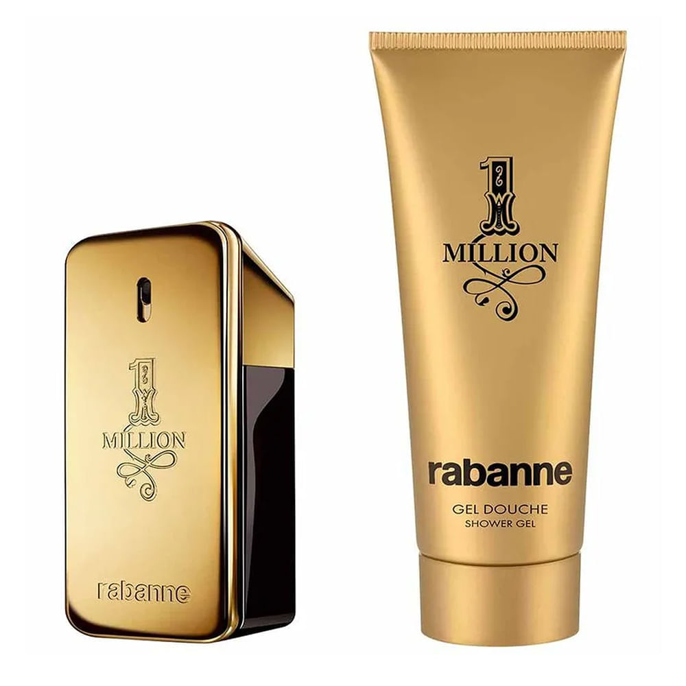 Kit Rabanne One Million Masculino Eau de Toilette 50ml + Gel de Banho 100ml