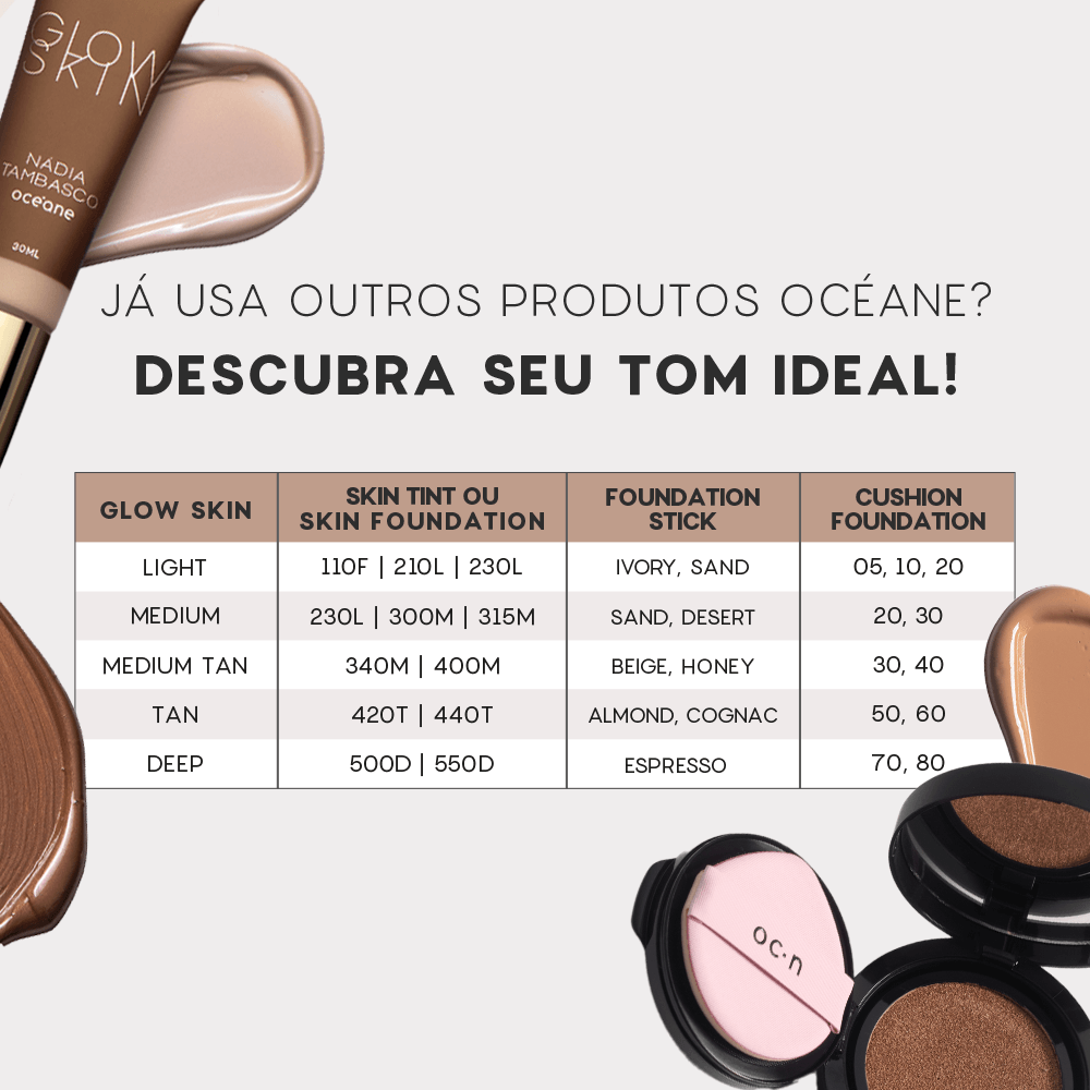 Primer Iluminador Facial Escuro Nádia Tambasco Glow Skin Tan By Océane 30ml