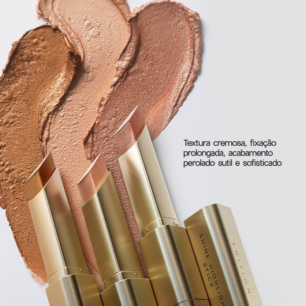 Iluminador em Bastão Shine Highlight Stick Océane Edition Rose Glow 8g