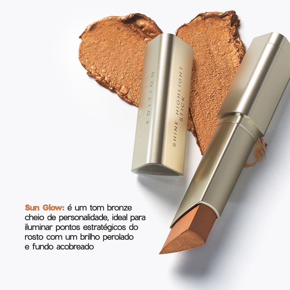 Iluminador em Bastão Bronze Shine Highlight Stick Océane Edition Sun Glow 8g