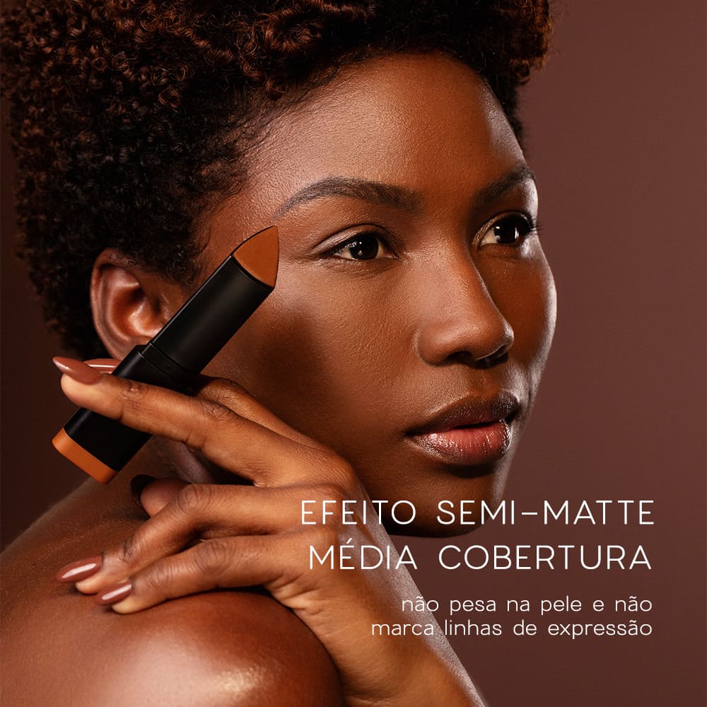 Base em Bastão Escura Semi-Matte Foundation Stick Espresso Océane Edition 8g