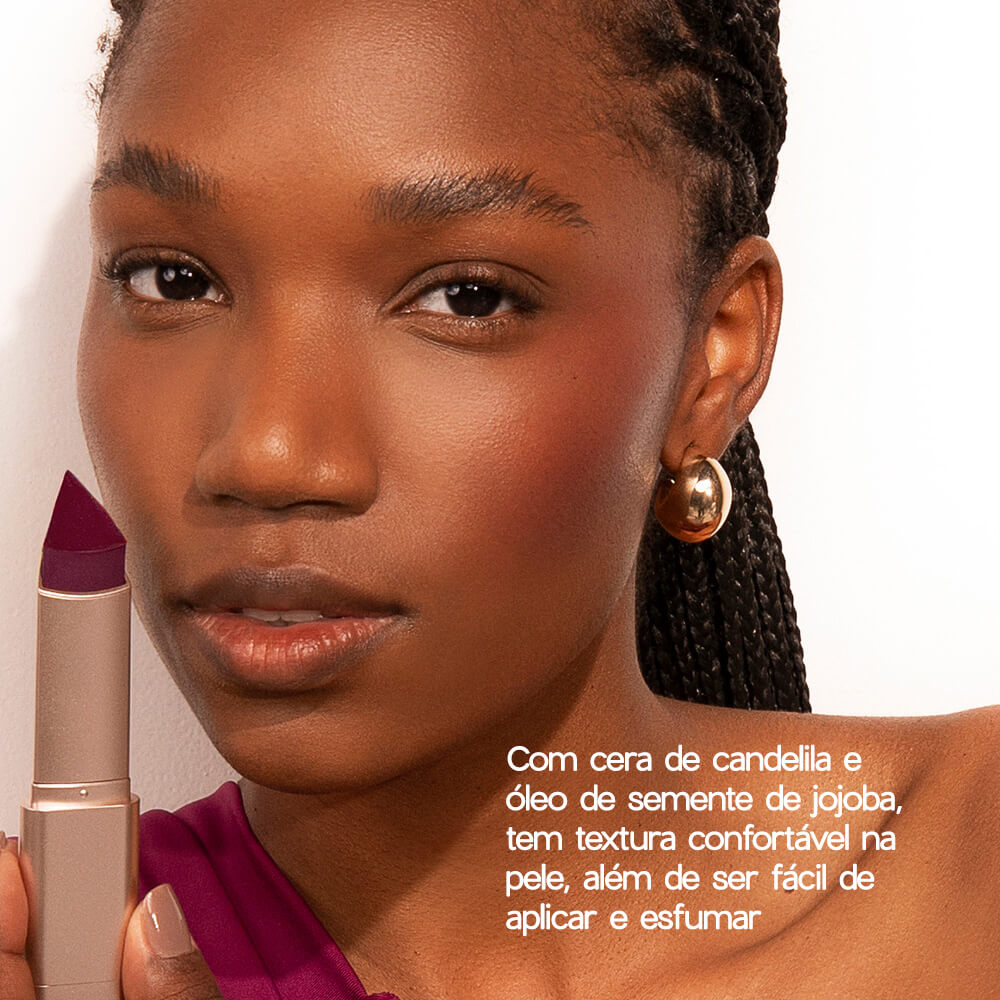 Blush em Bastão Cintilante Vinho Glow Blush Stick Océane Edition&nbsp;7g Cor Whisper
