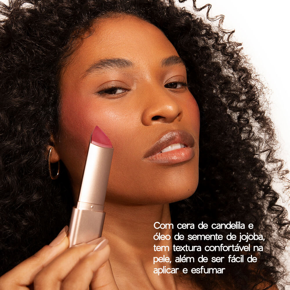 Blush em Bastão Cintilante Malva Rosado Glow Blush Stick Romance Océane Edition&nbsp;7g