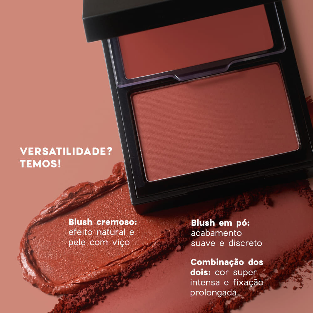 Blush Cremoso e em Pó Terracota Duo Blush Chilly Paint Océane Edition 10,2g