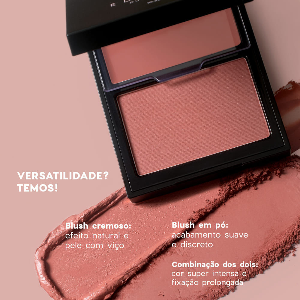 Blush Cremoso e em Pó Nude Duo Blush Rosy Paint Océane Edition