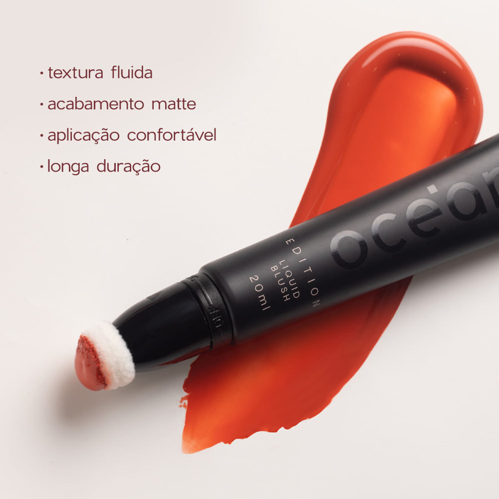 Blush Liquido Coral Alaranjado Liquid Blush Tangerine Océane Edition 20ml