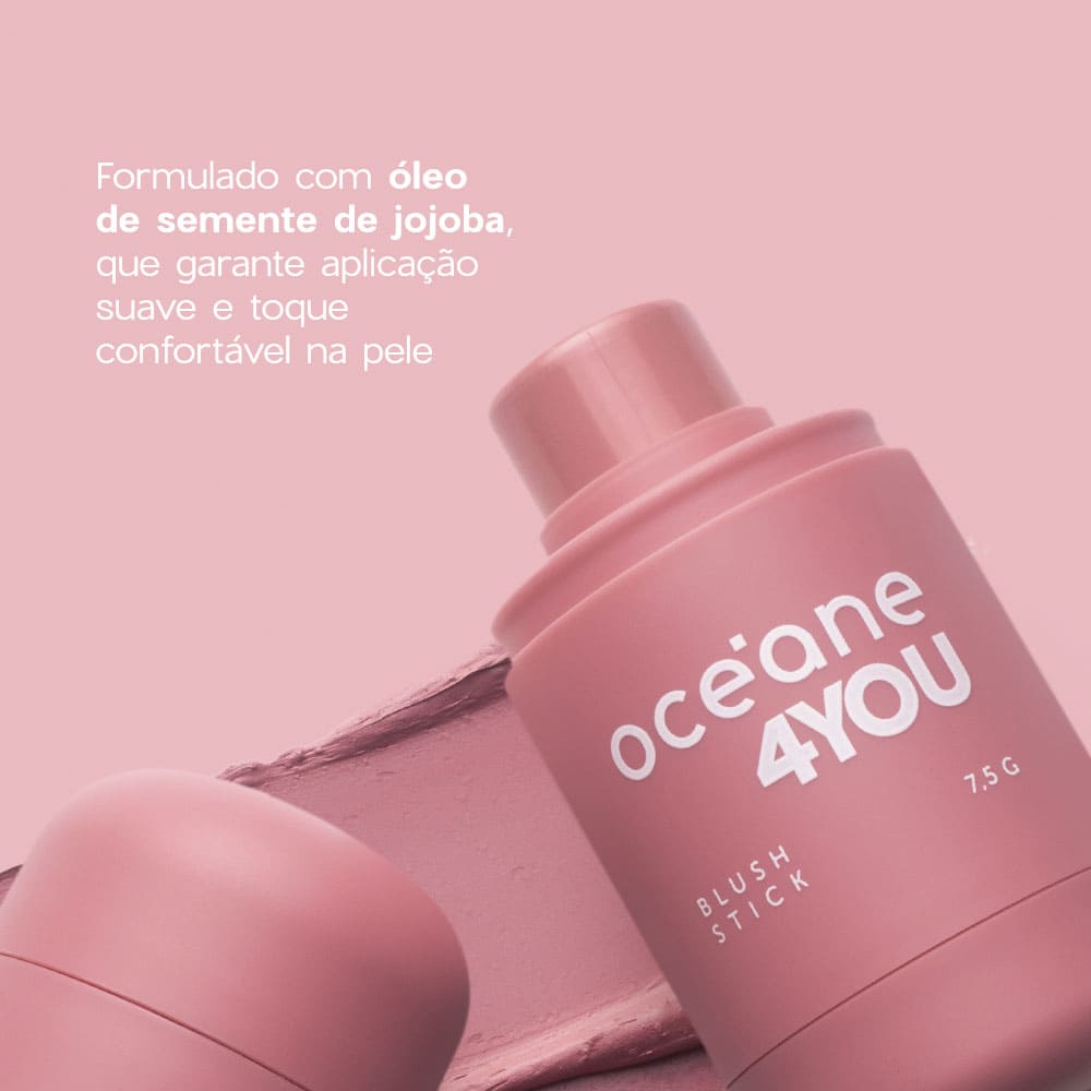 Blush em Bastão Rosa Blush Stick Love Letter 4you 7,5g