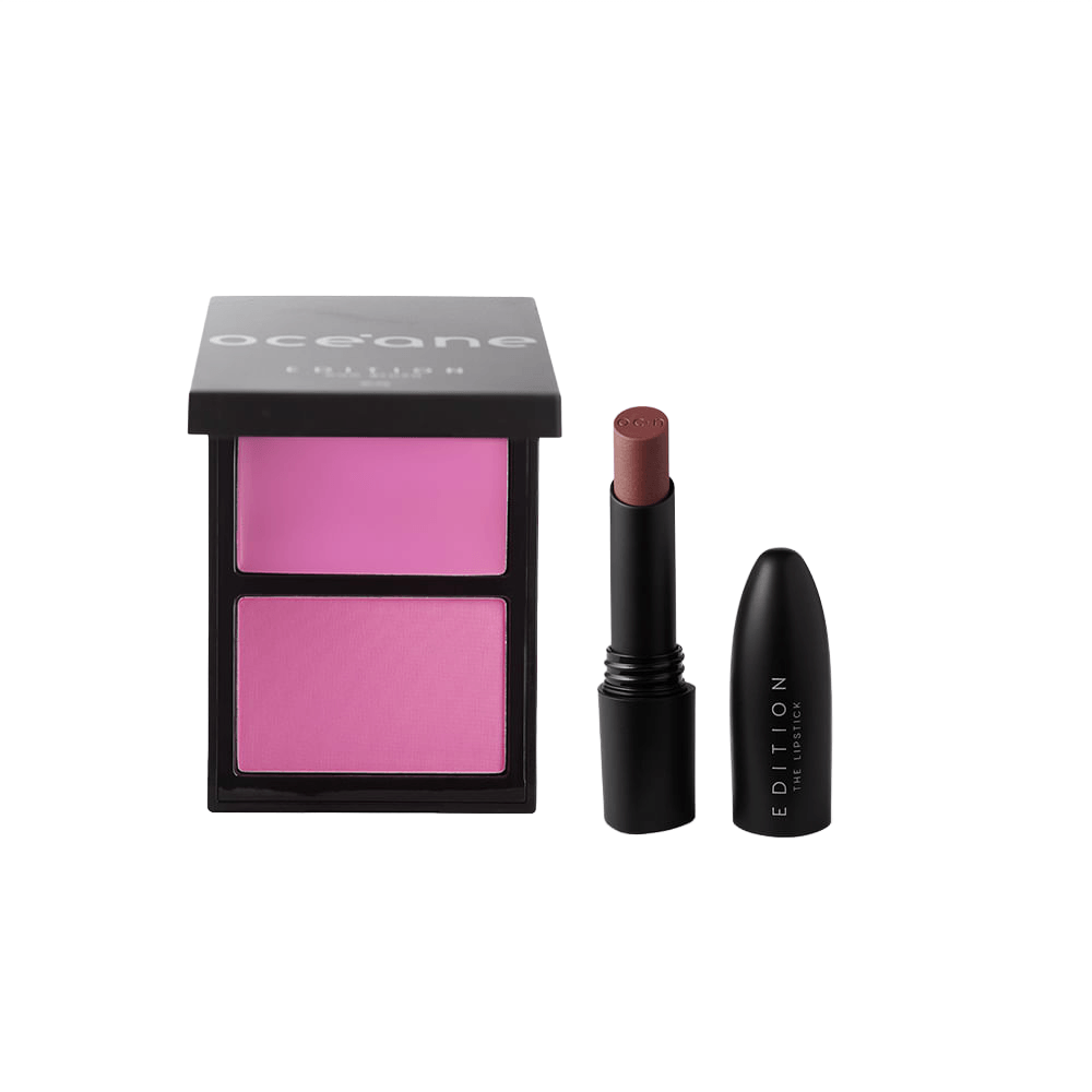 Kit Duo Blush Pink Paint + Batom Rosemary Cremoso Océane Edition