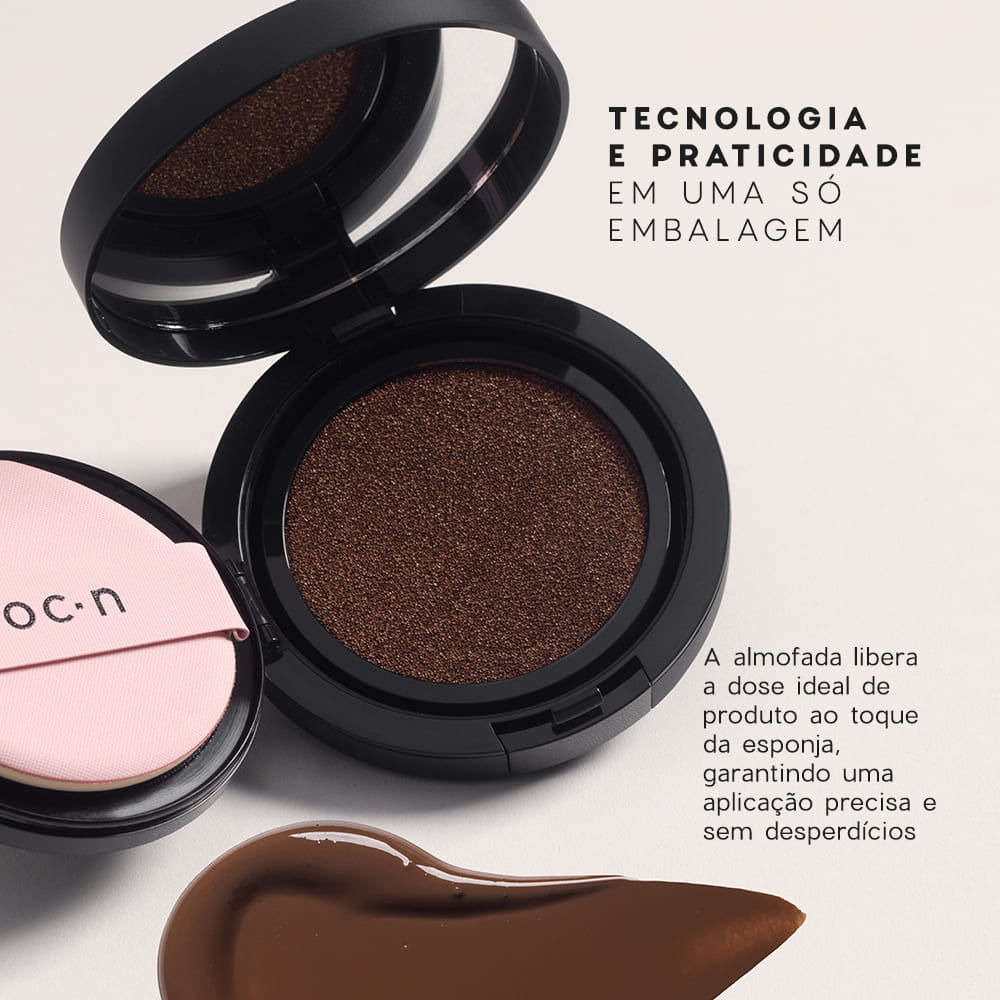 Kit Base Líquida Cushion 80 + Pó Compacto Toffee Océane Edition