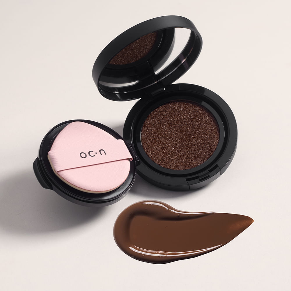 Kit Base Líquida Cushion 80 + Pó Compacto Toffee Océane Edition