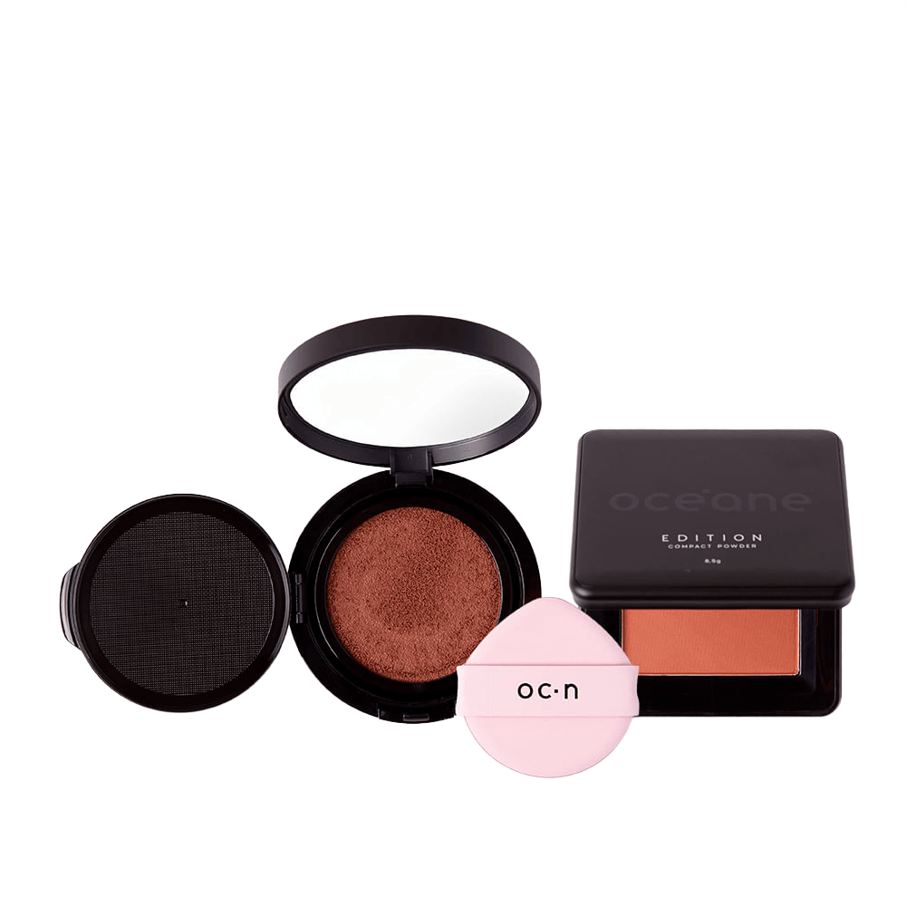 Kit Base Líquida Cushion 70 + Pó Compacto Mocha Océane Edition