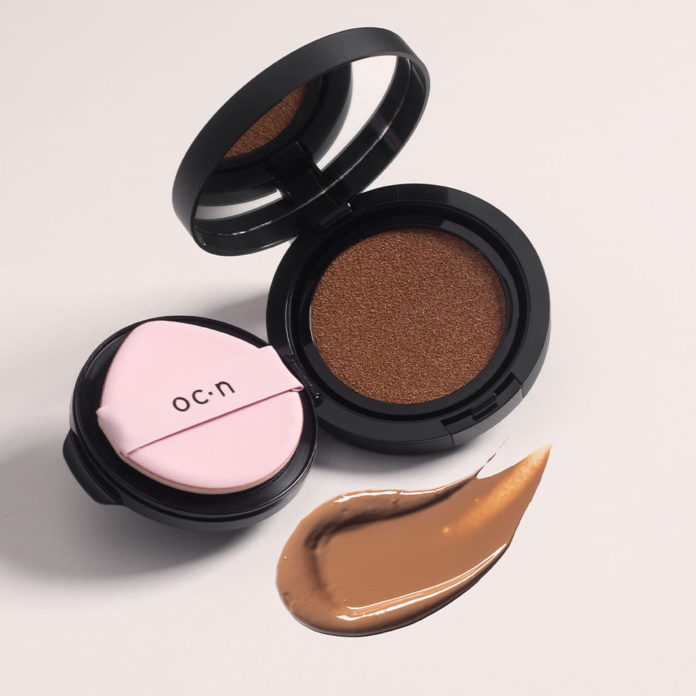Kit Base Líquida Cushion 60 + Pó Compacto Dark Honey Océane Edition