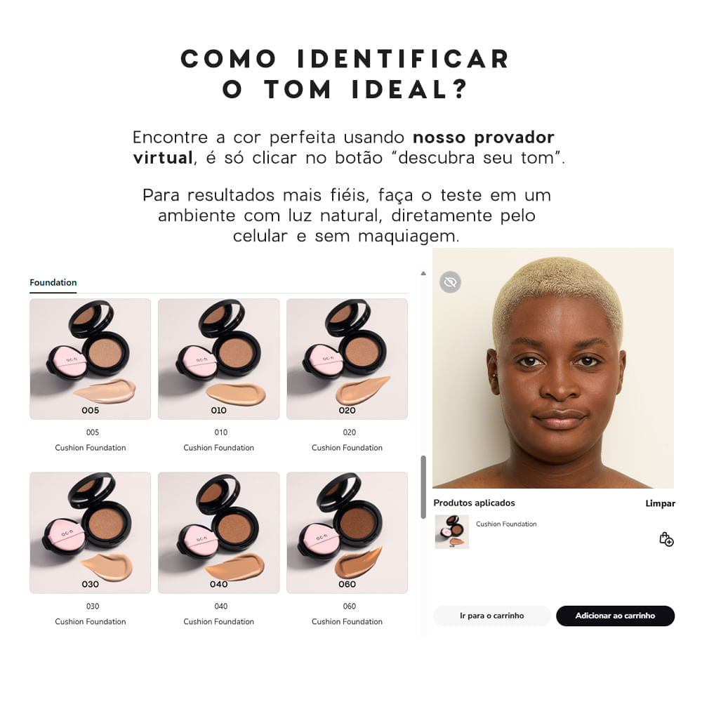 Base Líquida Escura Semi-Matte Cushion Foundation Océane Edition 12g  Cor 070