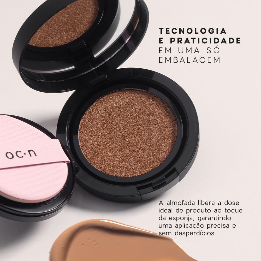 Kit Base Líquida Cushion 50 + Pó Compacto True Caramel Océane Edition