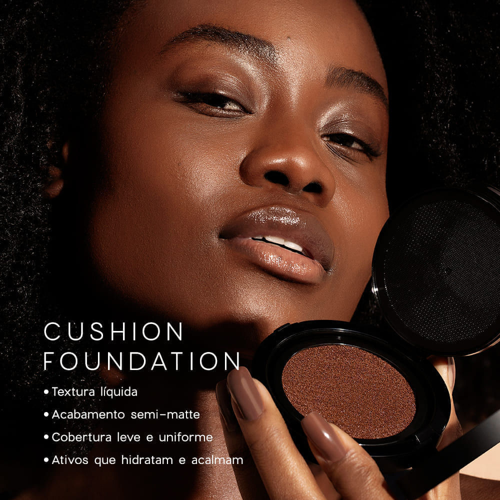 Base Líquida Escura Semi-Matte Cushion Foundation Océane Edition 12g Cor 80