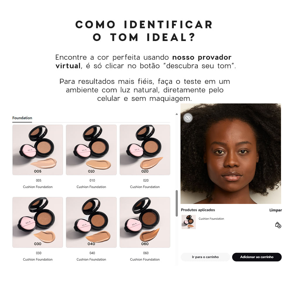 Base Líquida Escura Semi-Matte Cushion Foundation Océane Edition 12g Cor 80