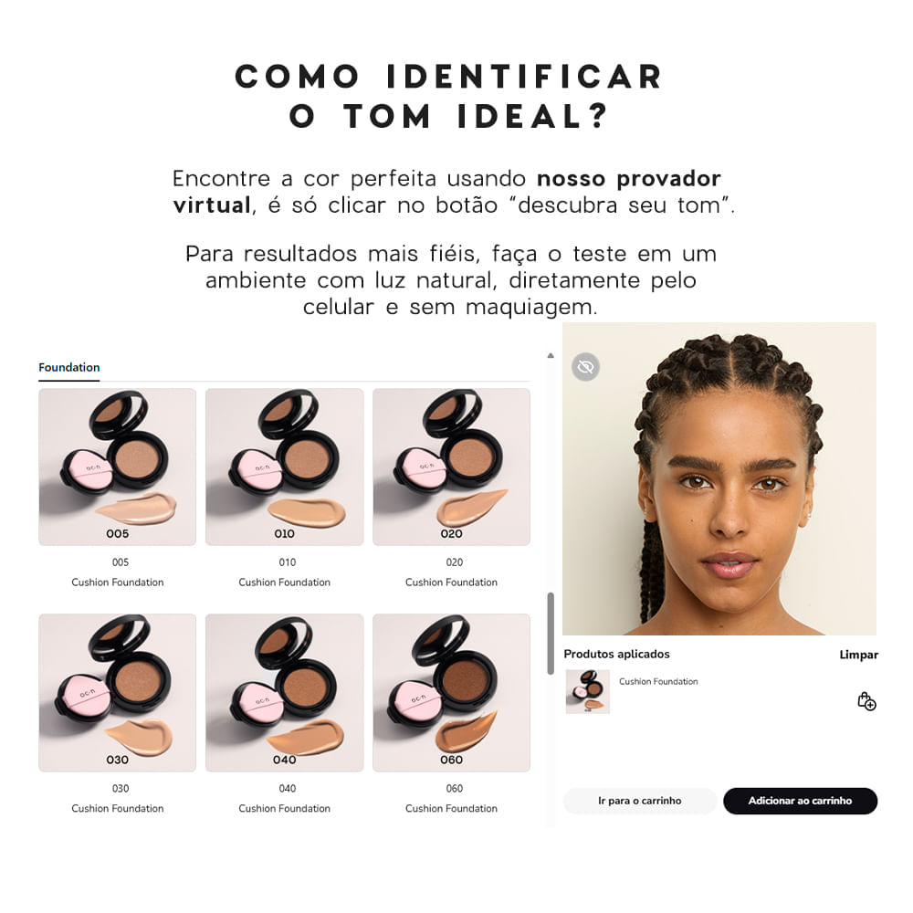 Base Líquida Média Semi-Matte - Cushion Foundation Océane Edition 12g Cor 050