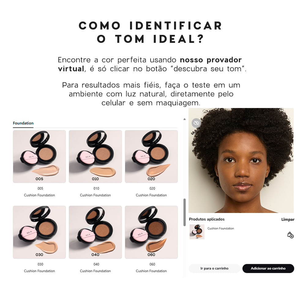 Base Líquida Escura Semi-Matte Cushion Foundation Océane Edition 12g Cor 060