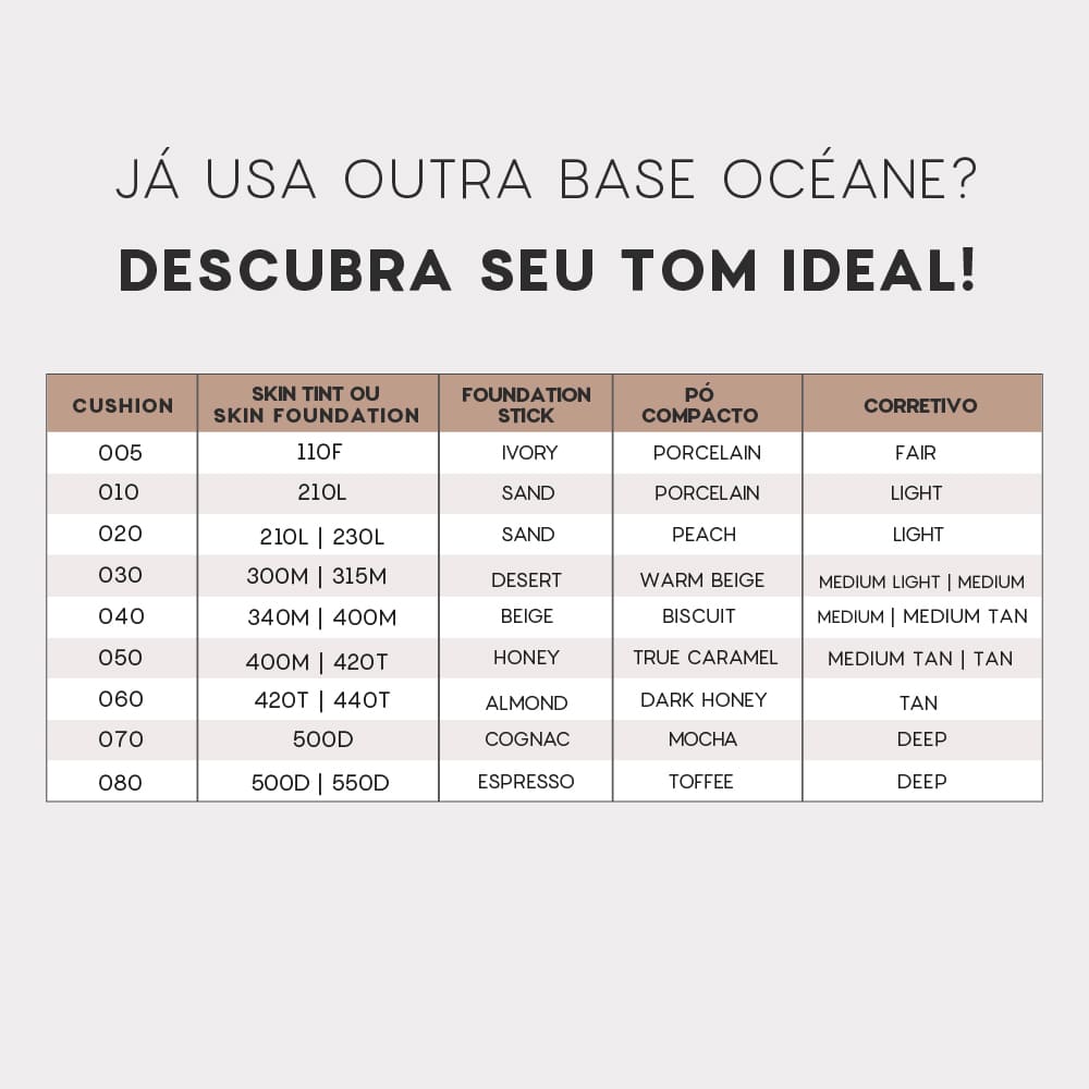 Base Líquida Média Semi-Matte Cushion Foundation Océane Edition 12g  Cor 030