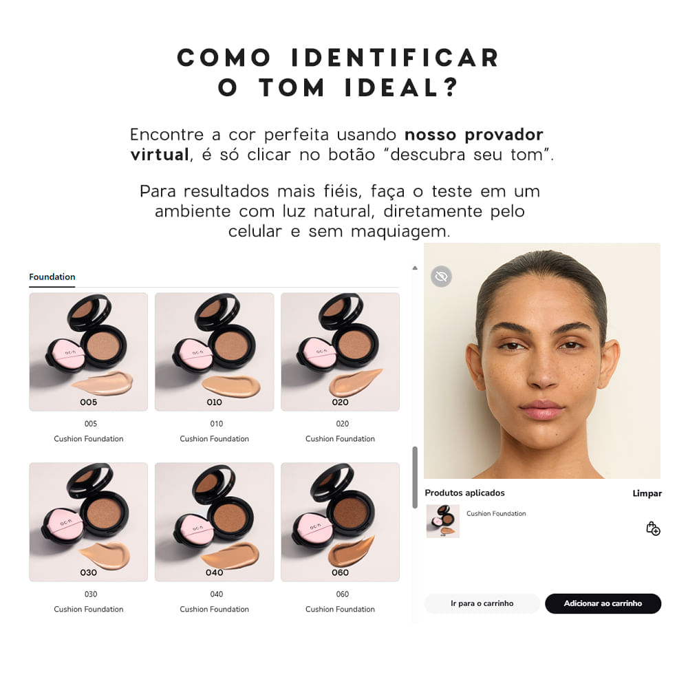 Base Líquida Média Semi-Matte Cushion Foundation Océane Edition 12g Cor 040