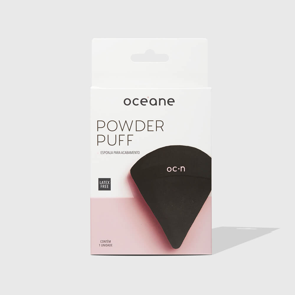 Esponja de Maquiagem para Acabamento Powder Puff Preta