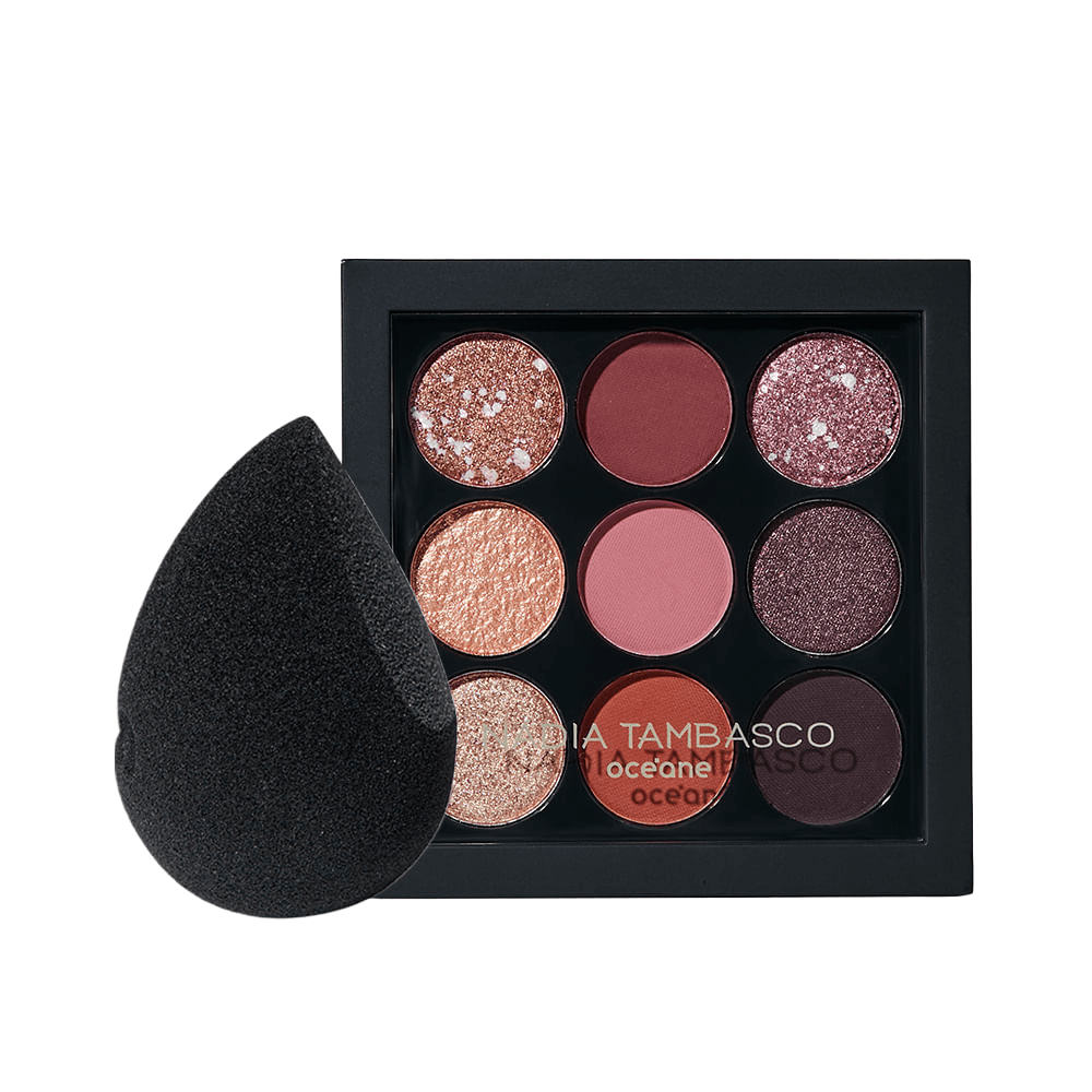 Kit Paleta de Sombras To Go My Glam + Esponja Flat Drop Océane Edition