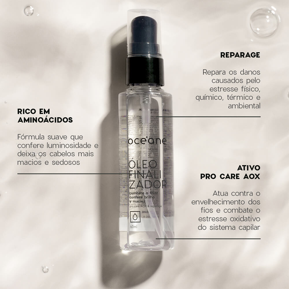 Kit Finalização Capilar Completa Reconstrutor + Protetor Térmico + Óleo