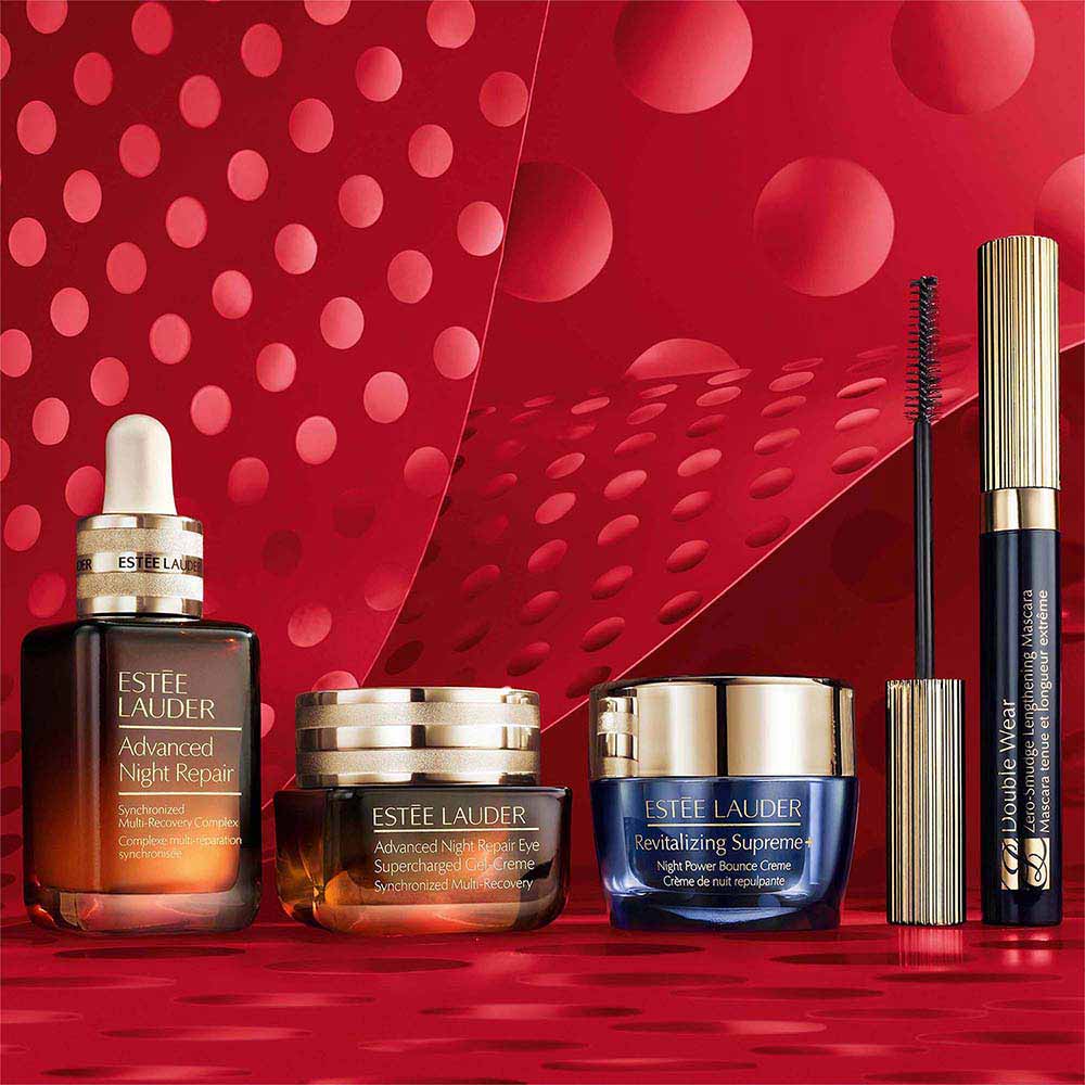 Kit Beauty Secrets Creme-Gel Olhos + Sérum + Creme Antirrugas + Máscara de Cílios   Estée Lauder