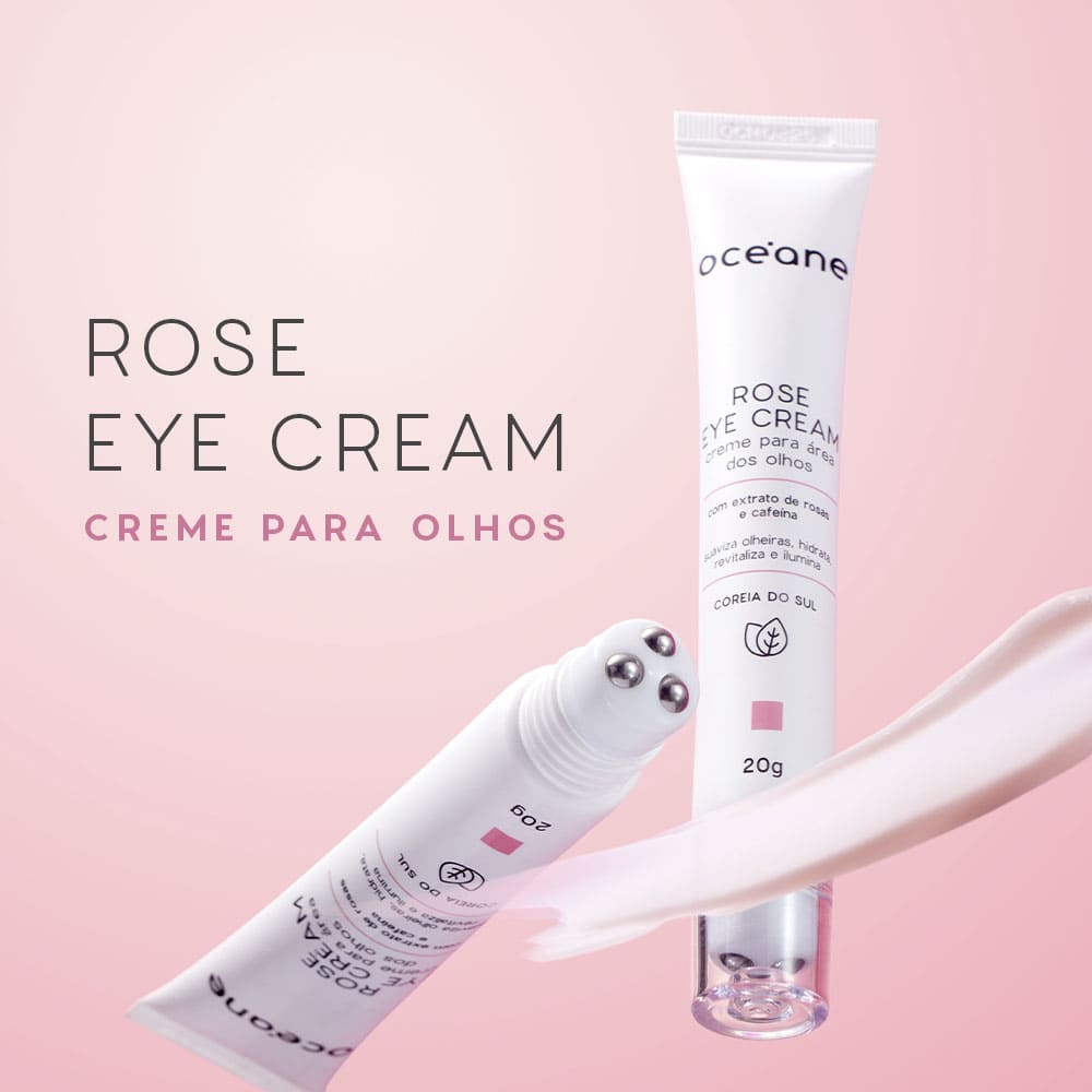 Creme para Área Dos Olhos Roll-On com Extrato de Rosas Rose Eye Cream 20g