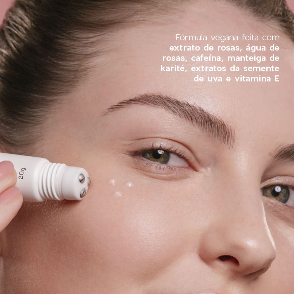 Creme para Área Dos Olhos Roll-On com Extrato de Rosas Rose Eye Cream 20g