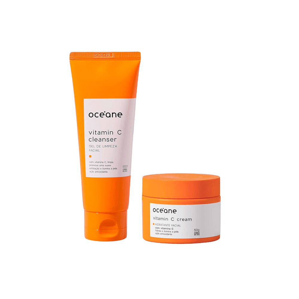 Kit Gel de Limpeza + Creme Hidratante Vitamina C