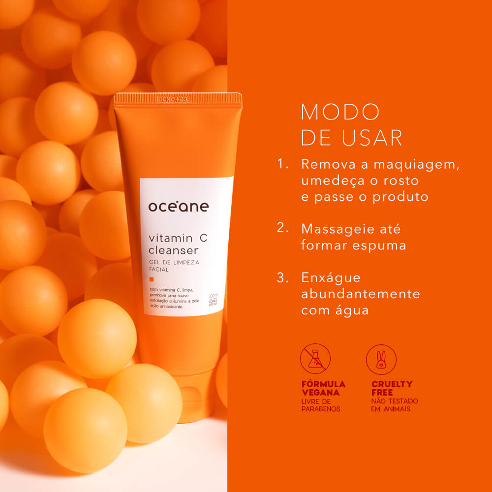 Kit Gel de Limpeza + Creme Hidratante Vitamina C