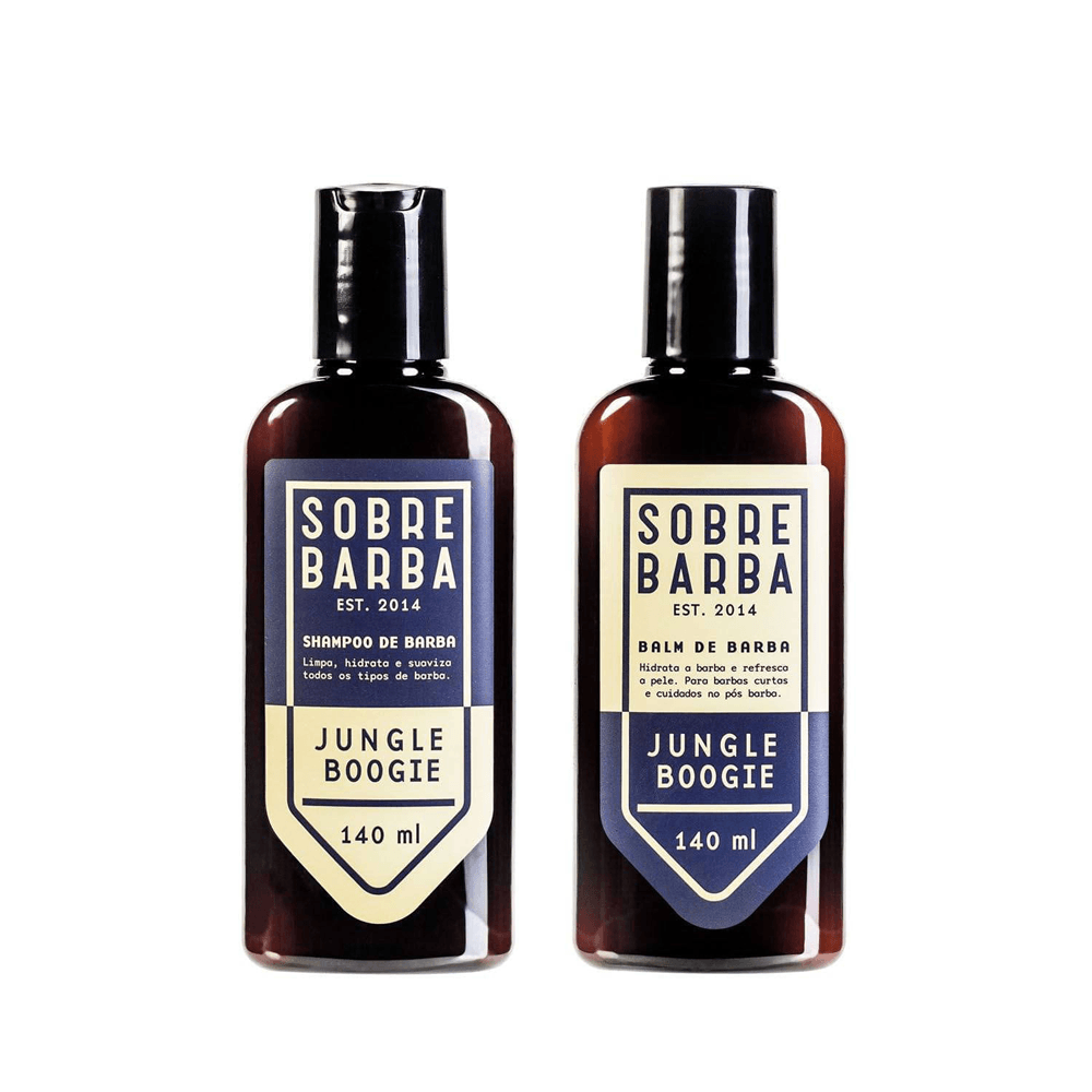 Kit Sobrebarba Shampoo 140ml + Balm De Barba 140ml Jungle Boogie