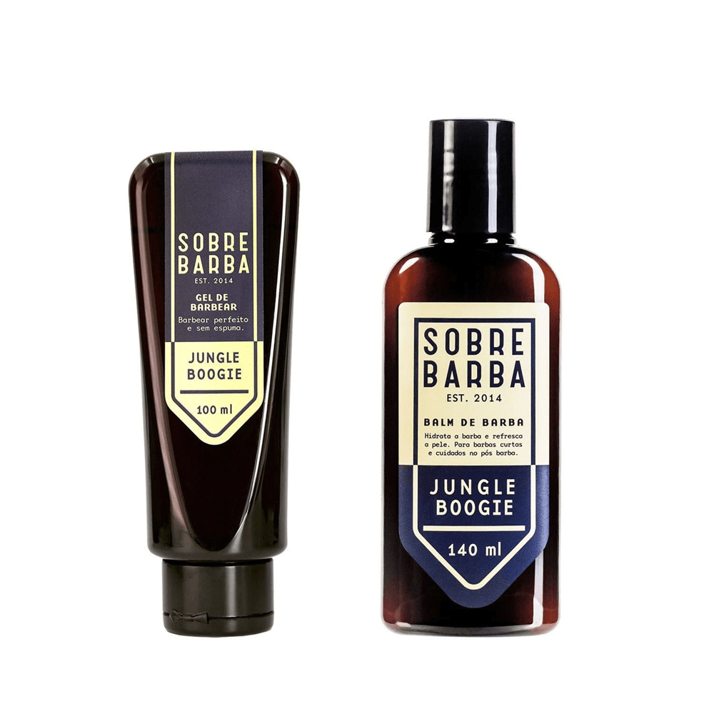 Kit Sobrebarba Gel De Barbear 100ml + Balm De Barba 140ml Jungle Boogie