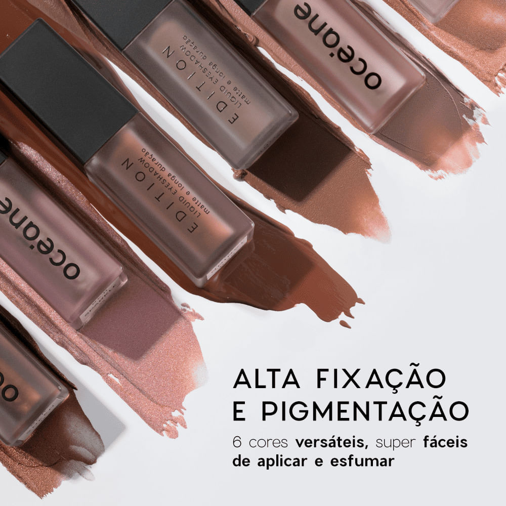 Sombra Líquida Marrom Claro Matte Liquid Eyeshadow Océane Edition 4g Cor Cork